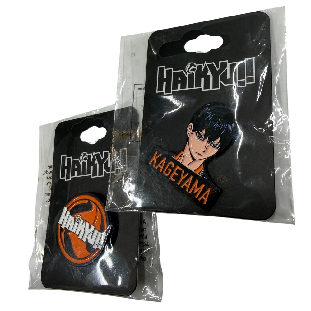 Haikyuu!! Tobio Kageyama & Logo Enamel Pin Set Karasuno Volleyball Anime 2pc